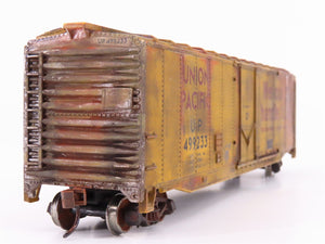 HO Walthers Trainline 931-1672 UP Union Pacific Boxcar #499233 Custom Weathered