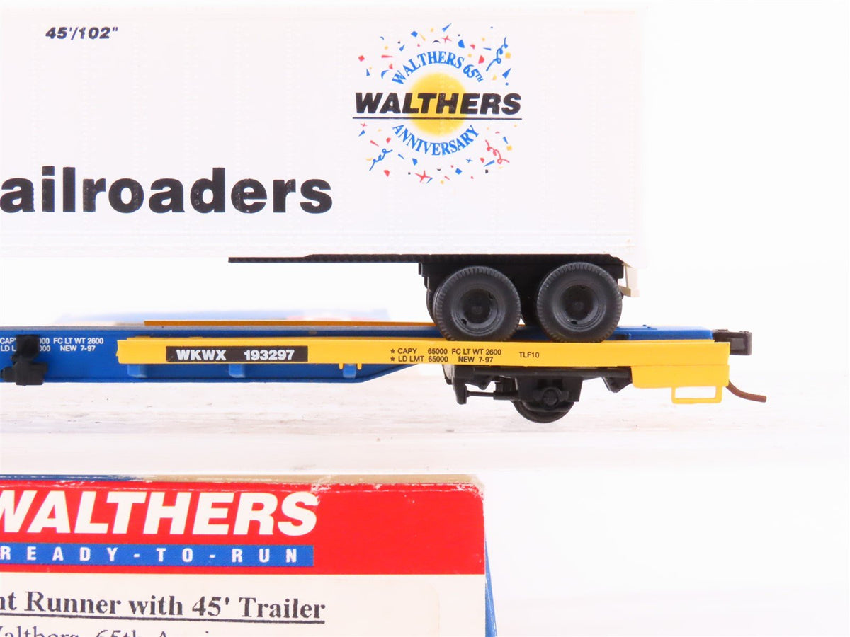 HO Scale Walthers RTR 949-1 Walthers 65th Anniversary Flatcar #193297 w/Trailer