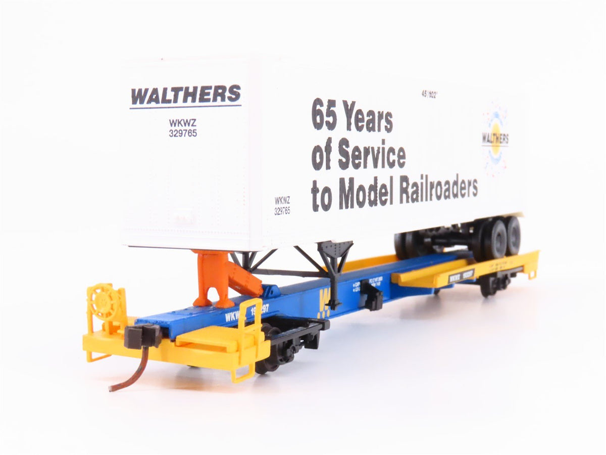 HO Scale Walthers RTR 949-1 Walthers 65th Anniversary Flatcar #193297 w/Trailer