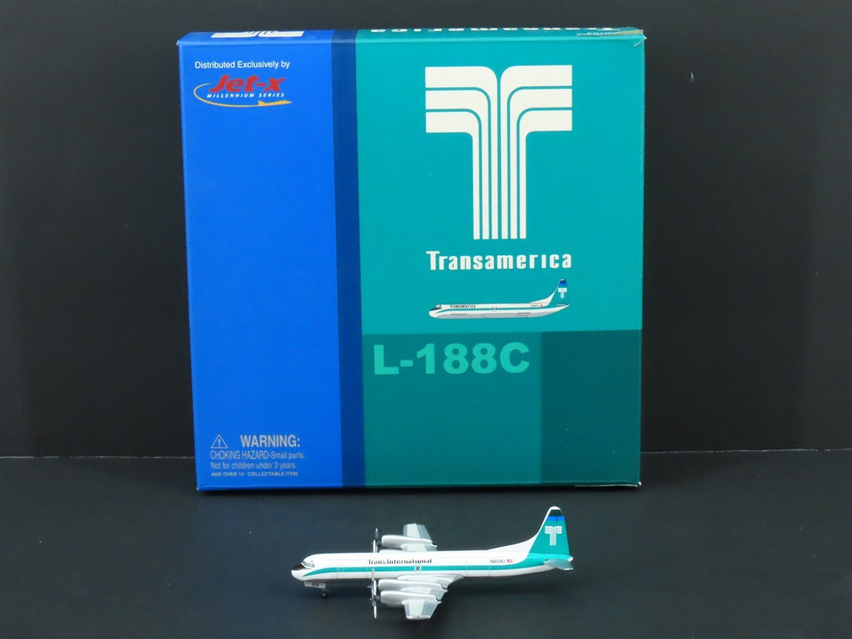 1:400 Dragon Wings Jet-X JXM153 Die-Cast Transamerica Lockheed L-188C Aircraft