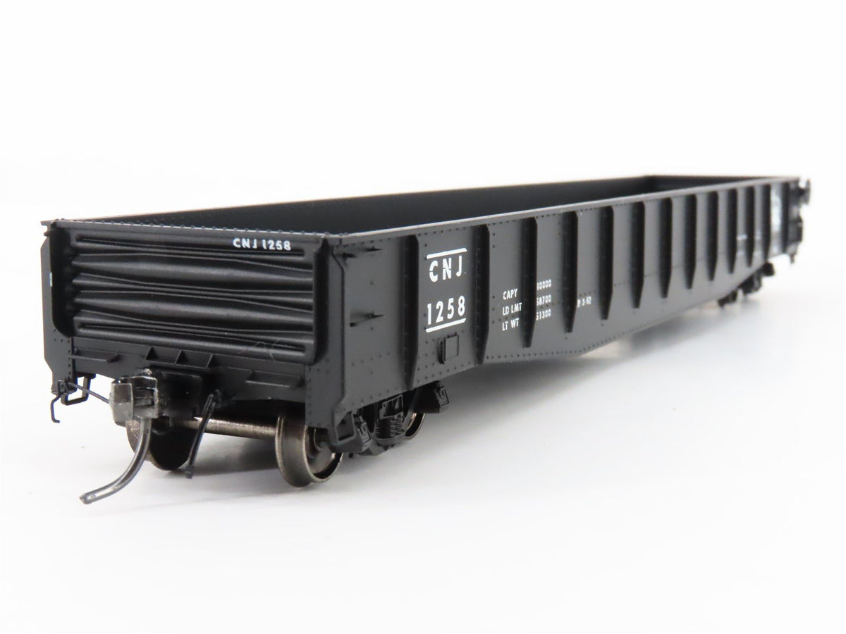 HO Scale Tangent 10914-01 CNJ Jersey Central 52&#39; 6&quot; Welded 70T Gondola Car #1258