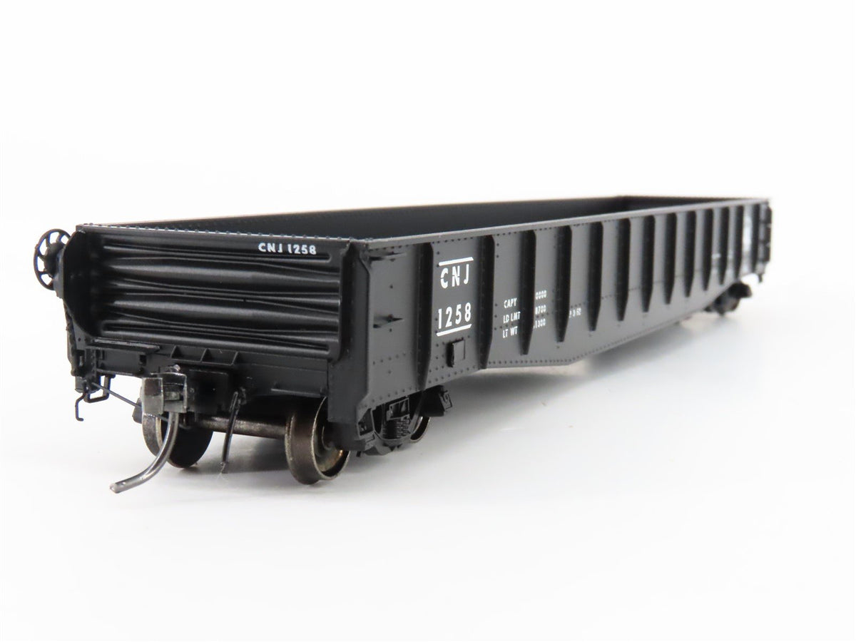 HO Scale Tangent 10914-01 CNJ Jersey Central 52&#39; 6&quot; Welded 70T Gondola Car #1258