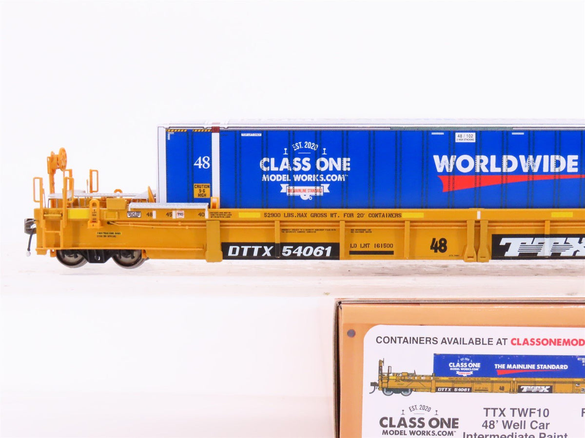 HO Scale Class One Model Works FC00107 TTX TWF10 48&#39; Well Car #54061