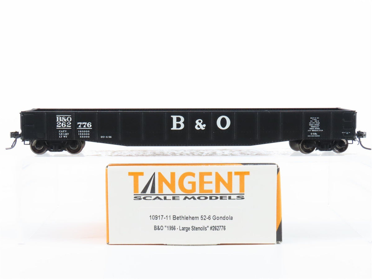 HO Scale Tangent 10917-11 B&amp;O Baltimore &amp; Ohio 52&#39; 6&quot; 70T Gondola Car #262776