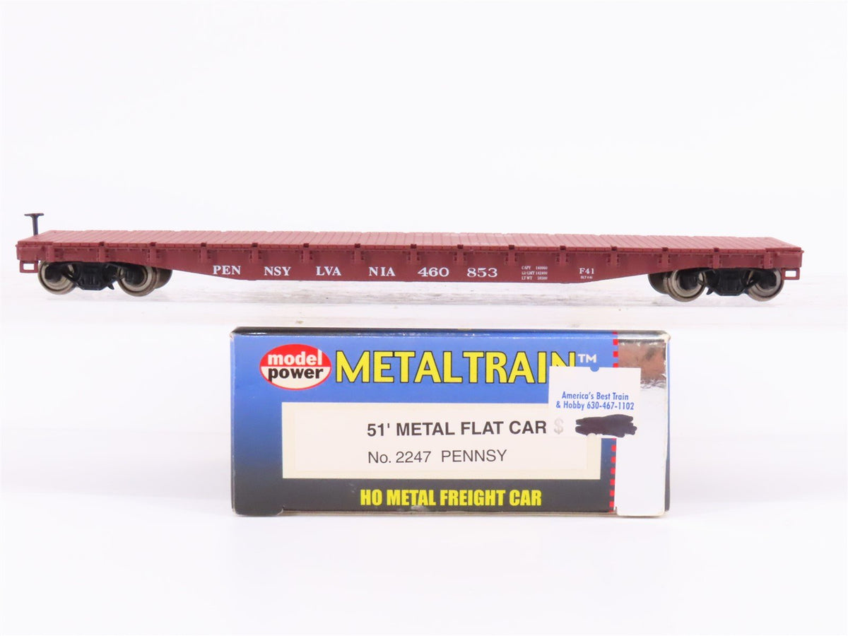 HO Scale Model Power 2247 PRR Pennsylvania 51&#39; Metal Flatcar #460853