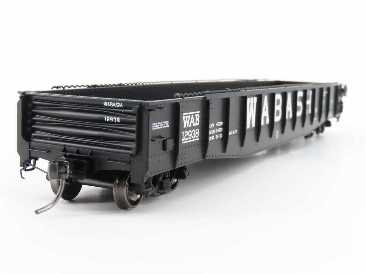 HO Scale Tangent 10924-02 WAB Wabash 52&#39; 6&quot; 70T Riveted Gondola Car #12938