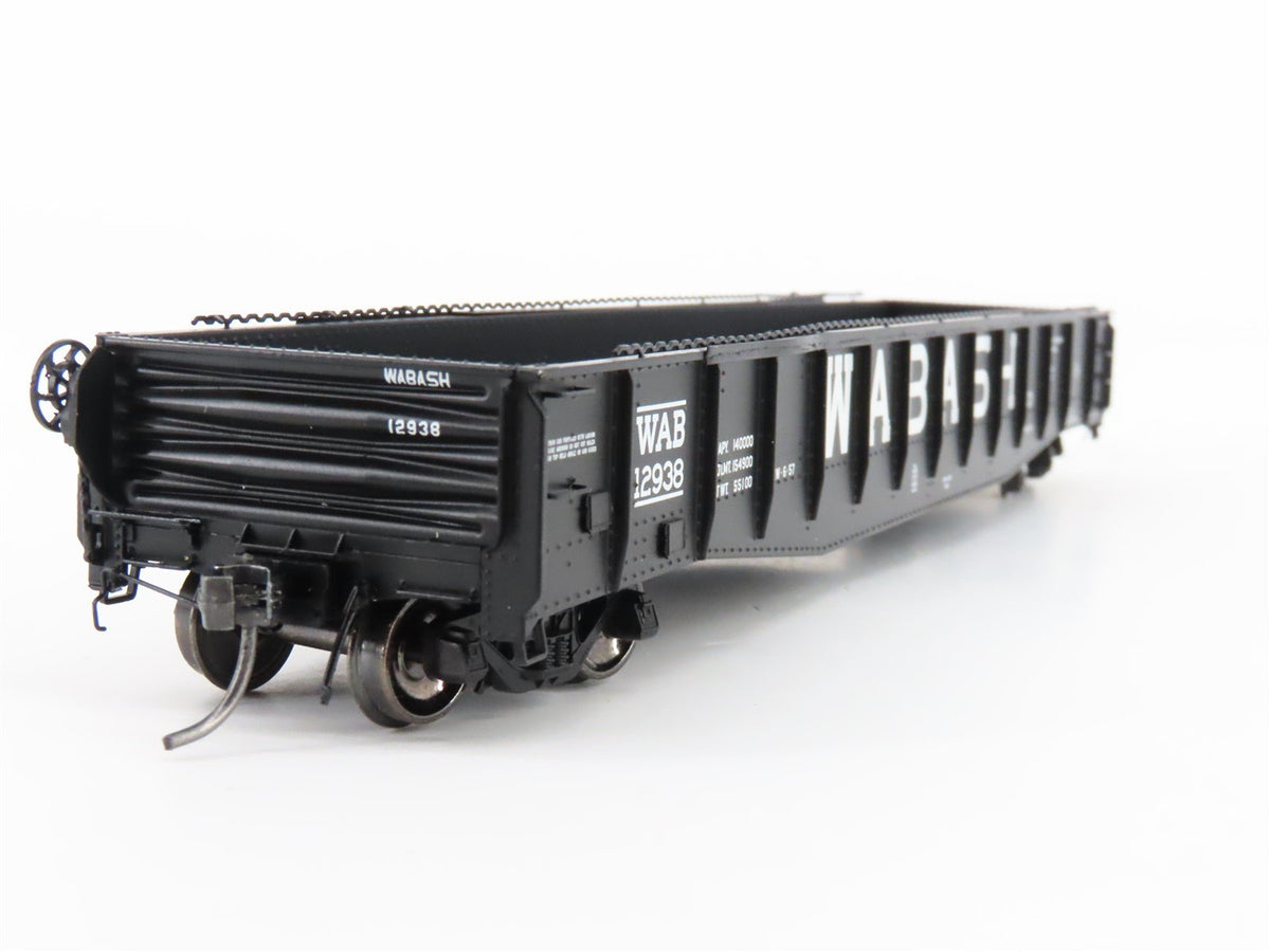 HO Scale Tangent 10924-02 WAB Wabash 52&#39; 6&quot; 70T Riveted Gondola Car #12938