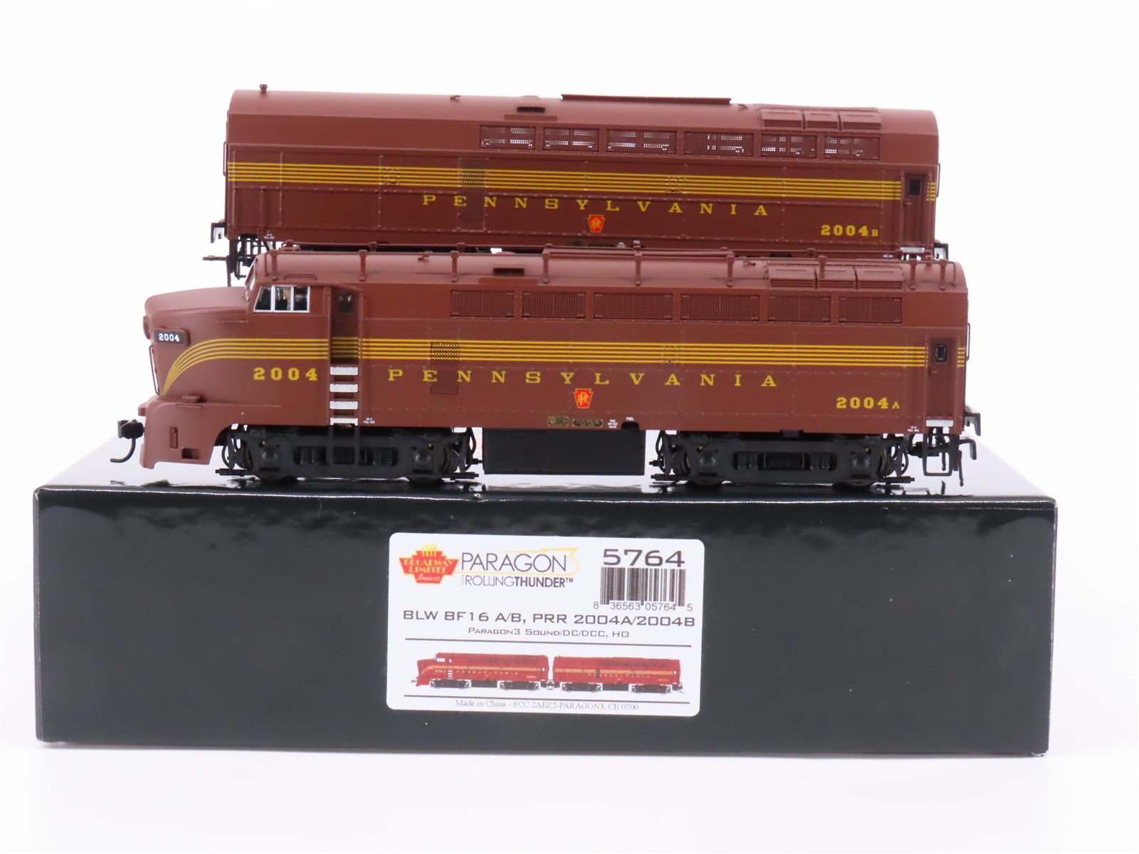 HO Broadway Limited BLI 5764 PRR BLW BF16 Sharknose A/B Diesel Set - Paragon3