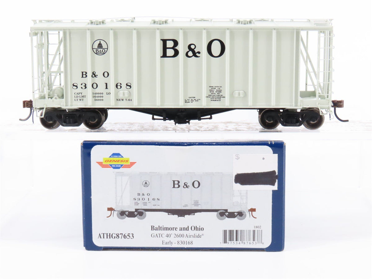 HO Athearn Genesis ATHG87653 B&amp;O Baltimore &amp; Ohio Airslide Hopper Car #830168