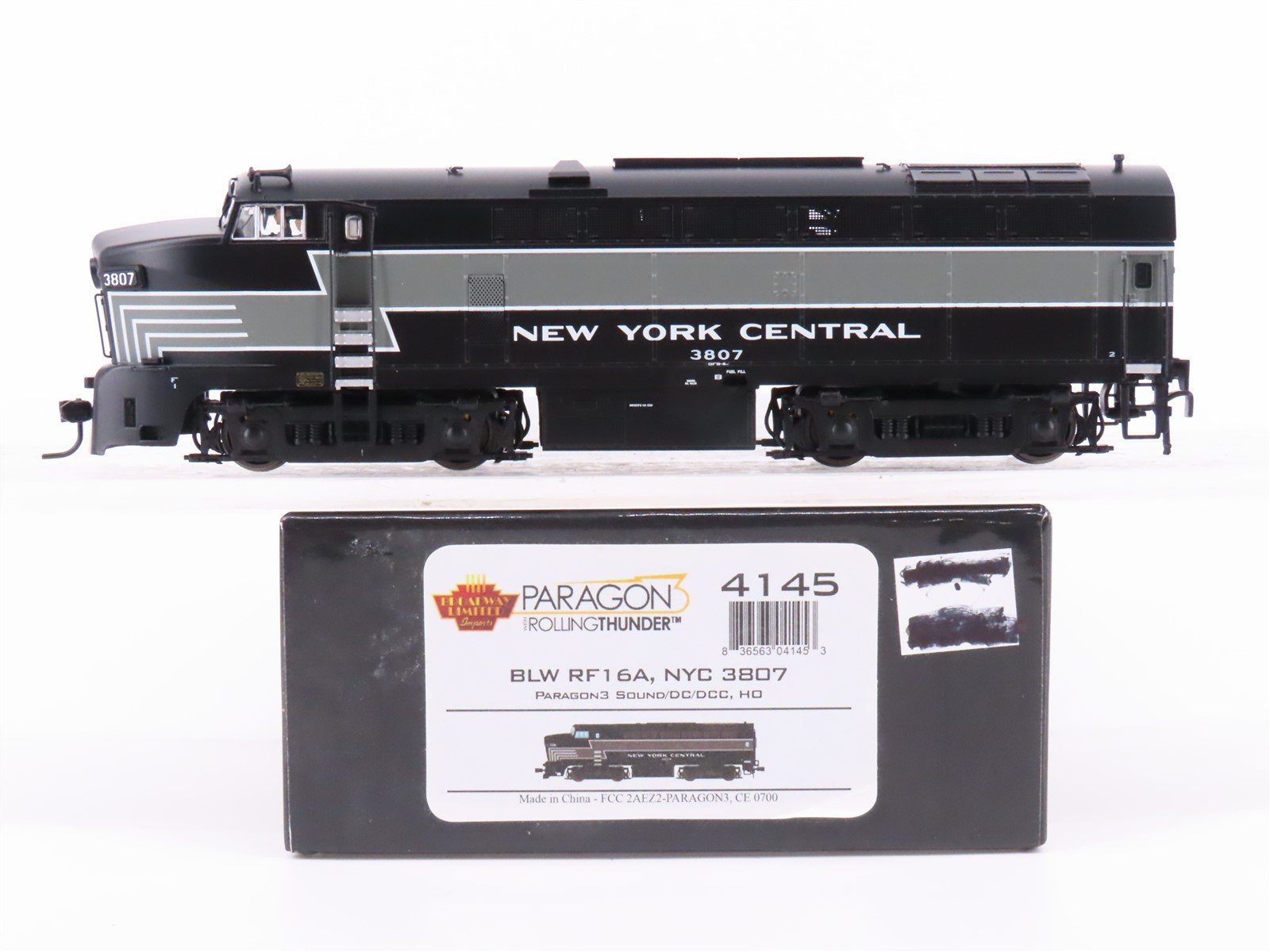 HO Broadway Limited BLI 4145 NYC BLW RF16A Sharknose Diesel #3807 - Paragon3