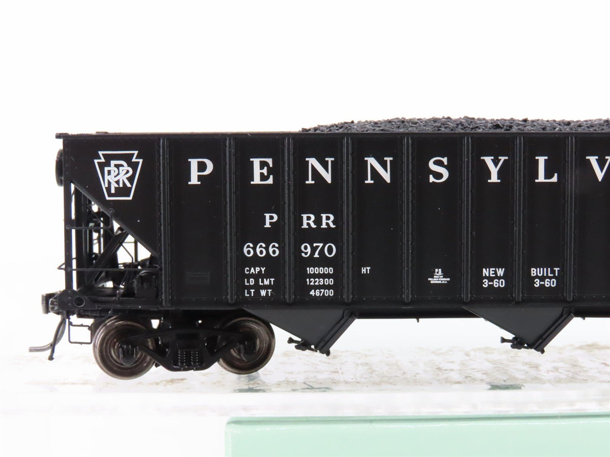 HO Scale Arrowhead ARR1005-48 PRR Pennsylvania 3 Bay Hopper #666970 - With Load