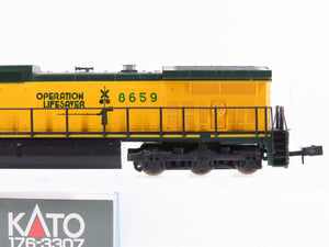 N Scale Kato 176-3307 CNW Chicago Northwestern C44-9W Diesel Locomotive #8659