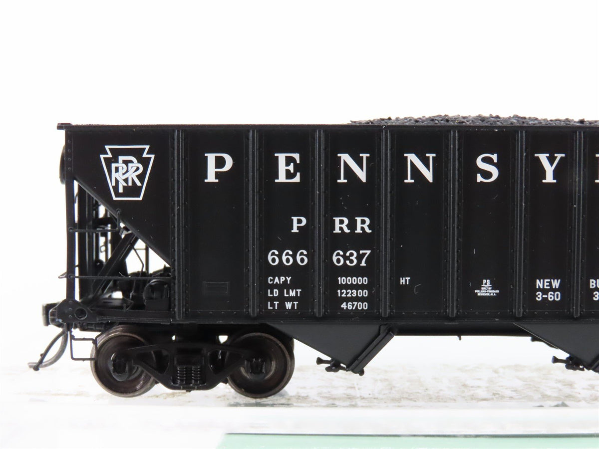 HO Scale Arrowhead ARR-1005-14 PRR Pennsylvania 3 Bay Hopper #666637 - With Load