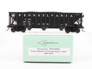 HO Scale Arrowhead ARR-1005-9 PRR Pennsylvania 3 Bay Hopper #666581 - With Load