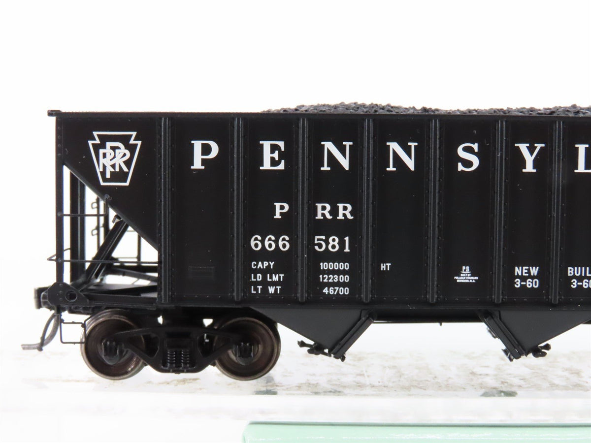 HO Scale Arrowhead ARR-1005-9 PRR Pennsylvania 3 Bay Hopper #666581 - With Load