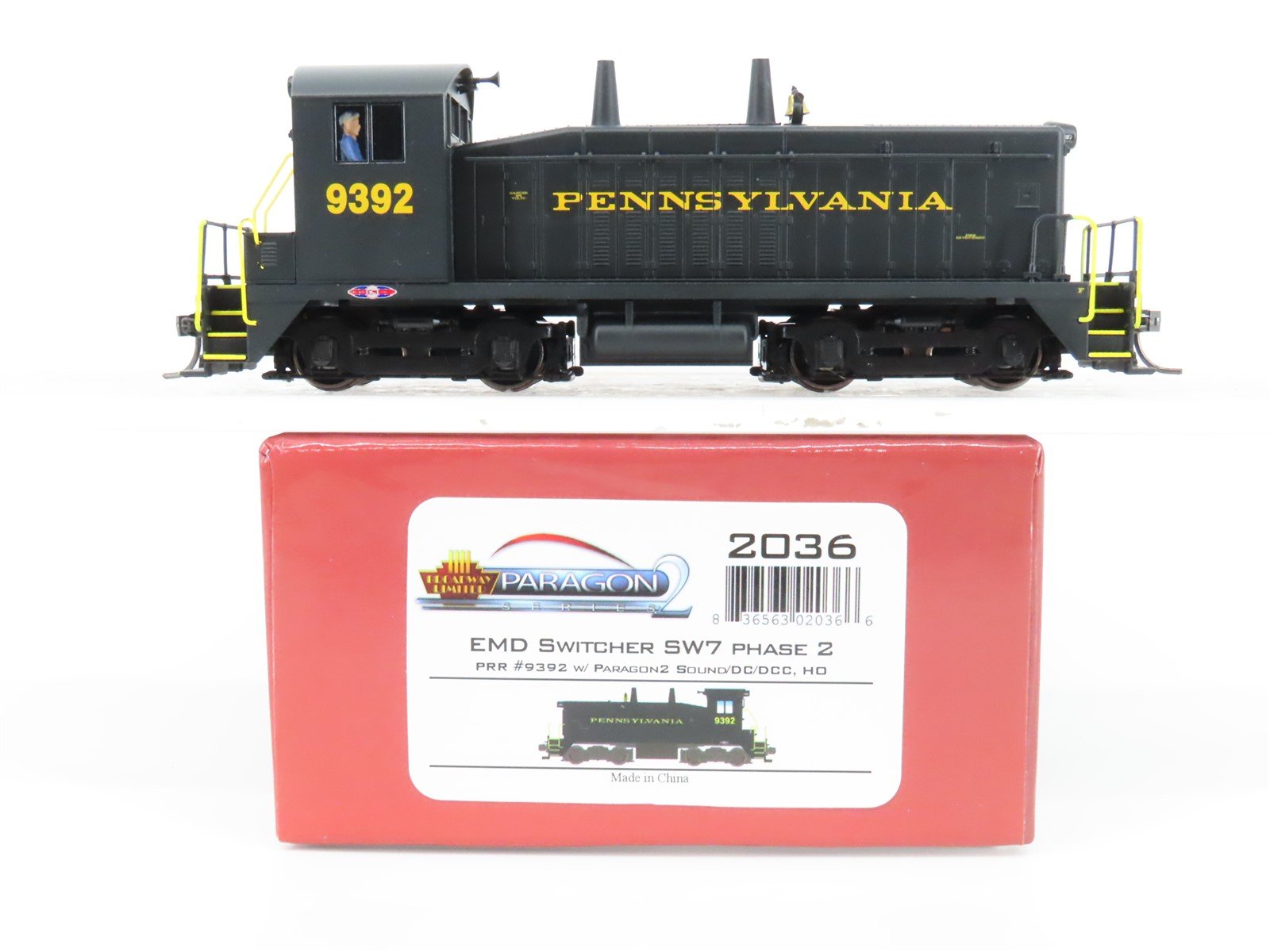 HO Broadway Limited BLI 2036 PRR Pennsylvania SW7 Ph. 2 Diesel #9392 - Paragon2