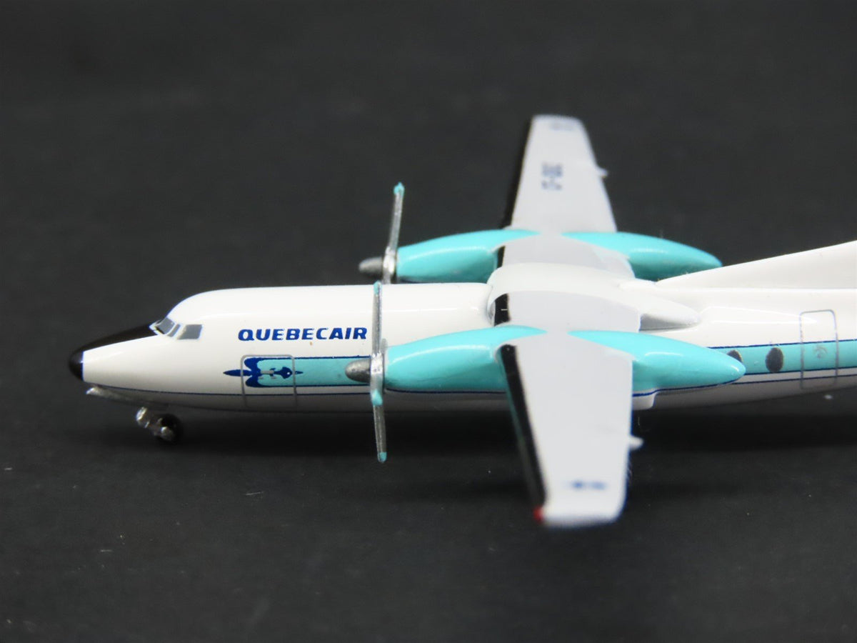 1:400 Scale Aero Classics Die-Cast Quebecair Fokker F-27 Aircraft CF-QBZ