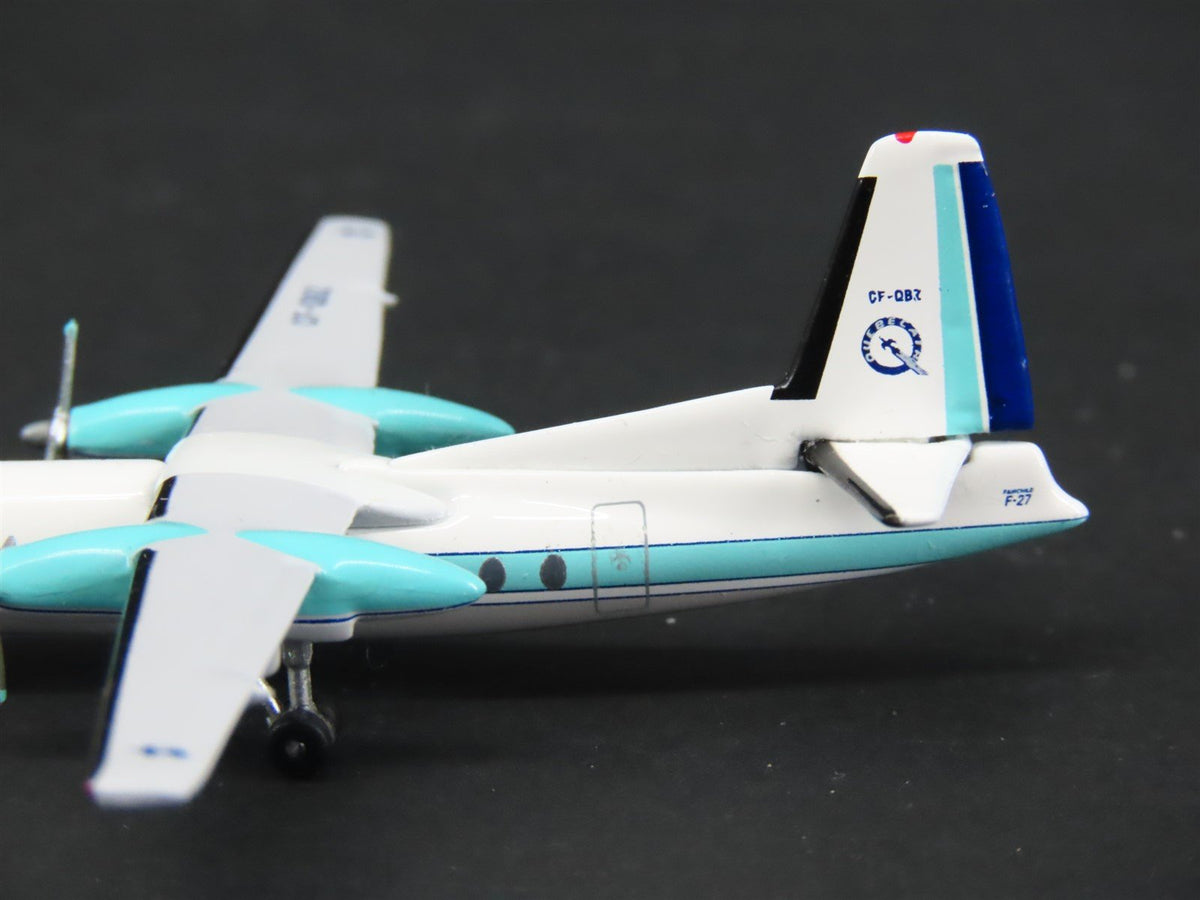 1:400 Scale Aero Classics Die-Cast Quebecair Fokker F-27 Aircraft CF-QBZ