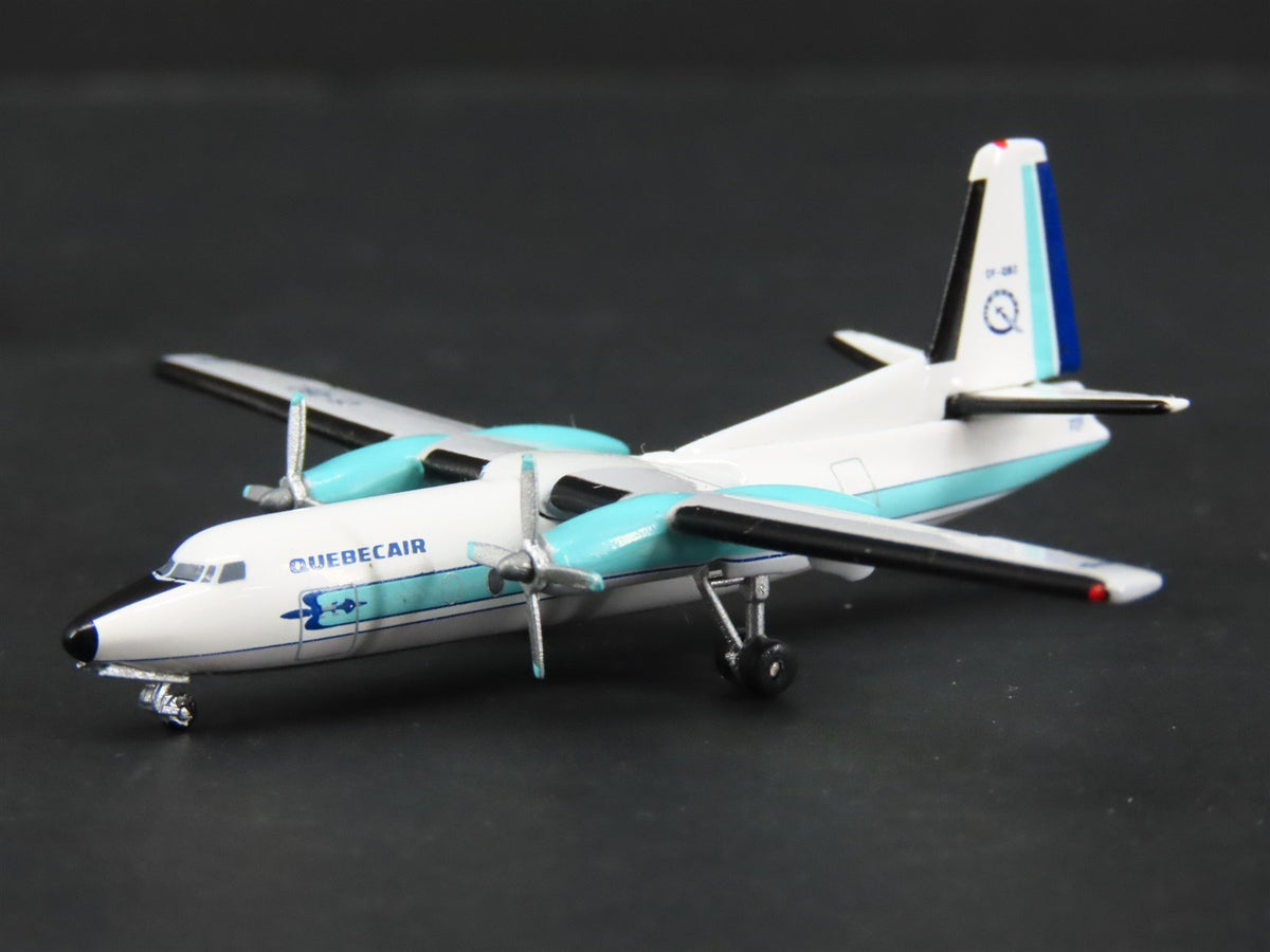 1:400 Scale Aero Classics Die-Cast Quebecair Fokker F-27 Aircraft CF-QBZ