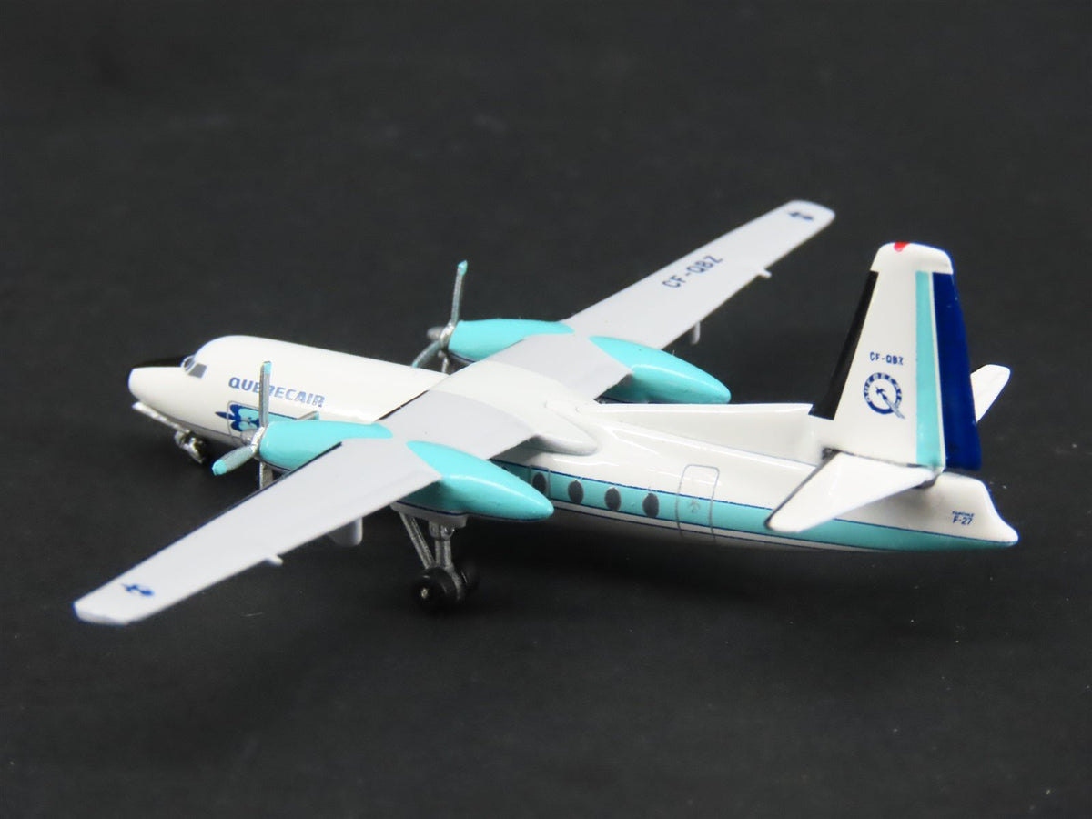 1:400 Scale Aero Classics Die-Cast Quebecair Fokker F-27 Aircraft CF-QBZ