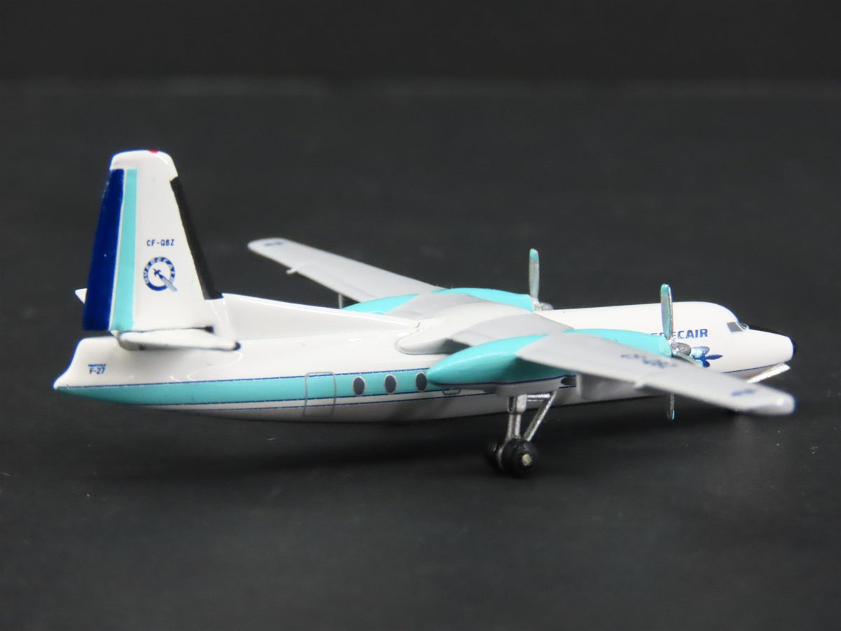1:400 Scale Aero Classics Die-Cast Quebecair Fokker F-27 Aircraft CF-QBZ