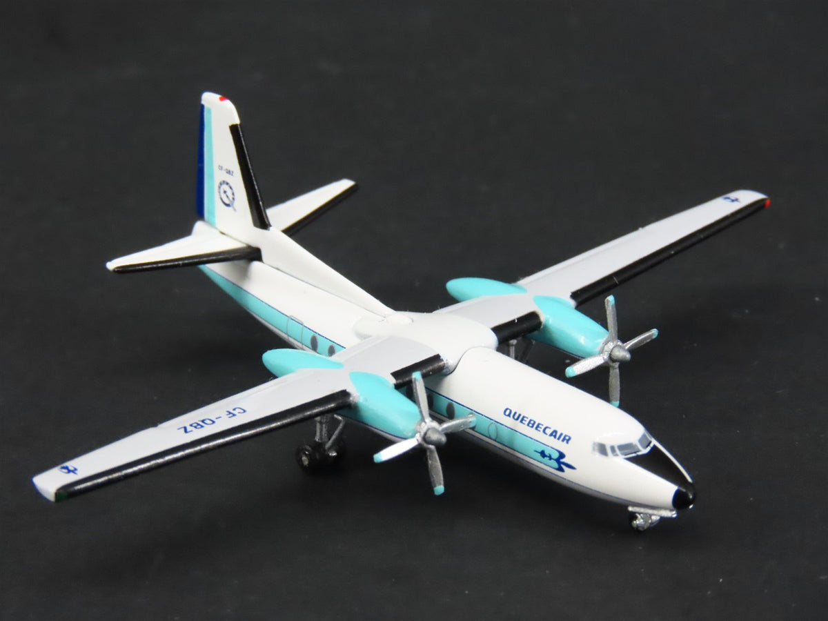 1:400 Scale Aero Classics Die-Cast Quebecair Fokker F-27 Aircraft CF-QBZ