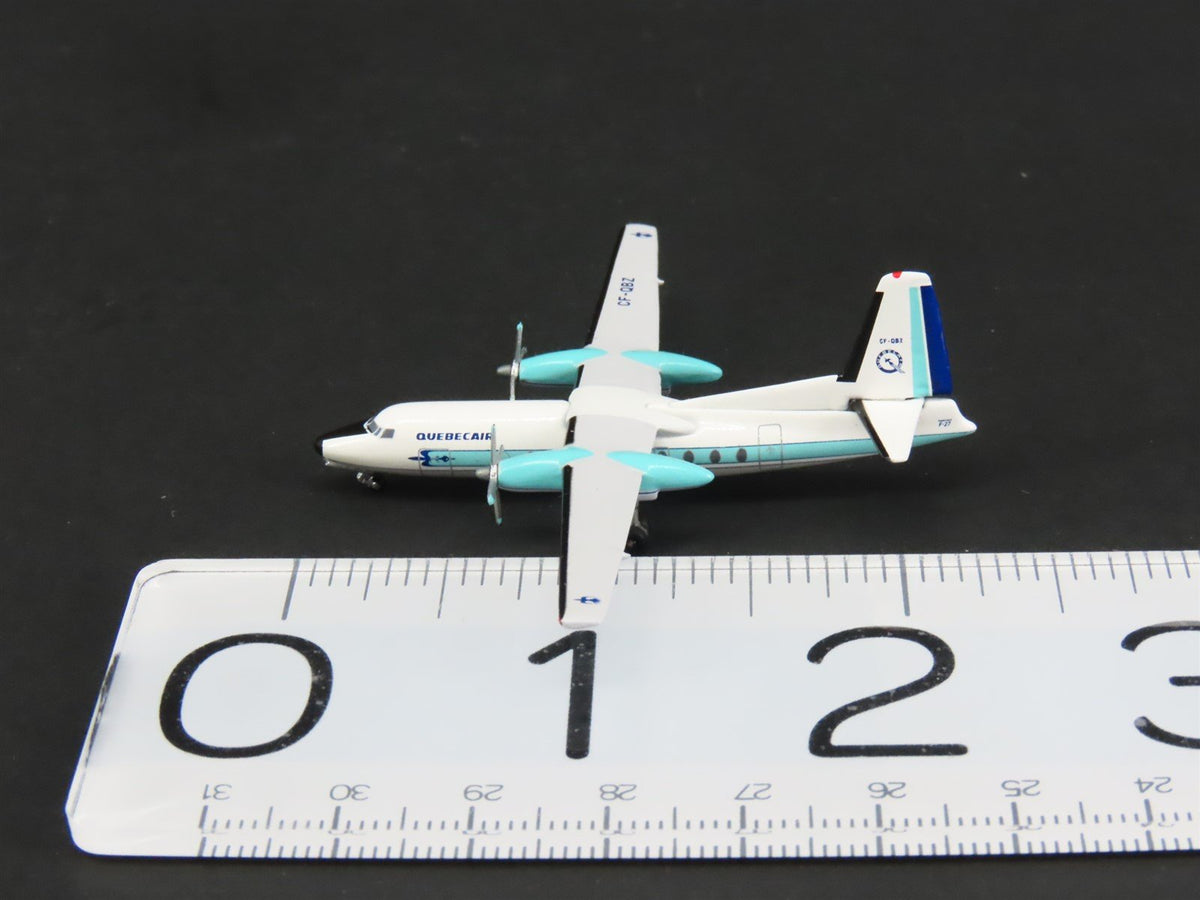 1:400 Scale Aero Classics Die-Cast Quebecair Fokker F-27 Aircraft CF-QBZ