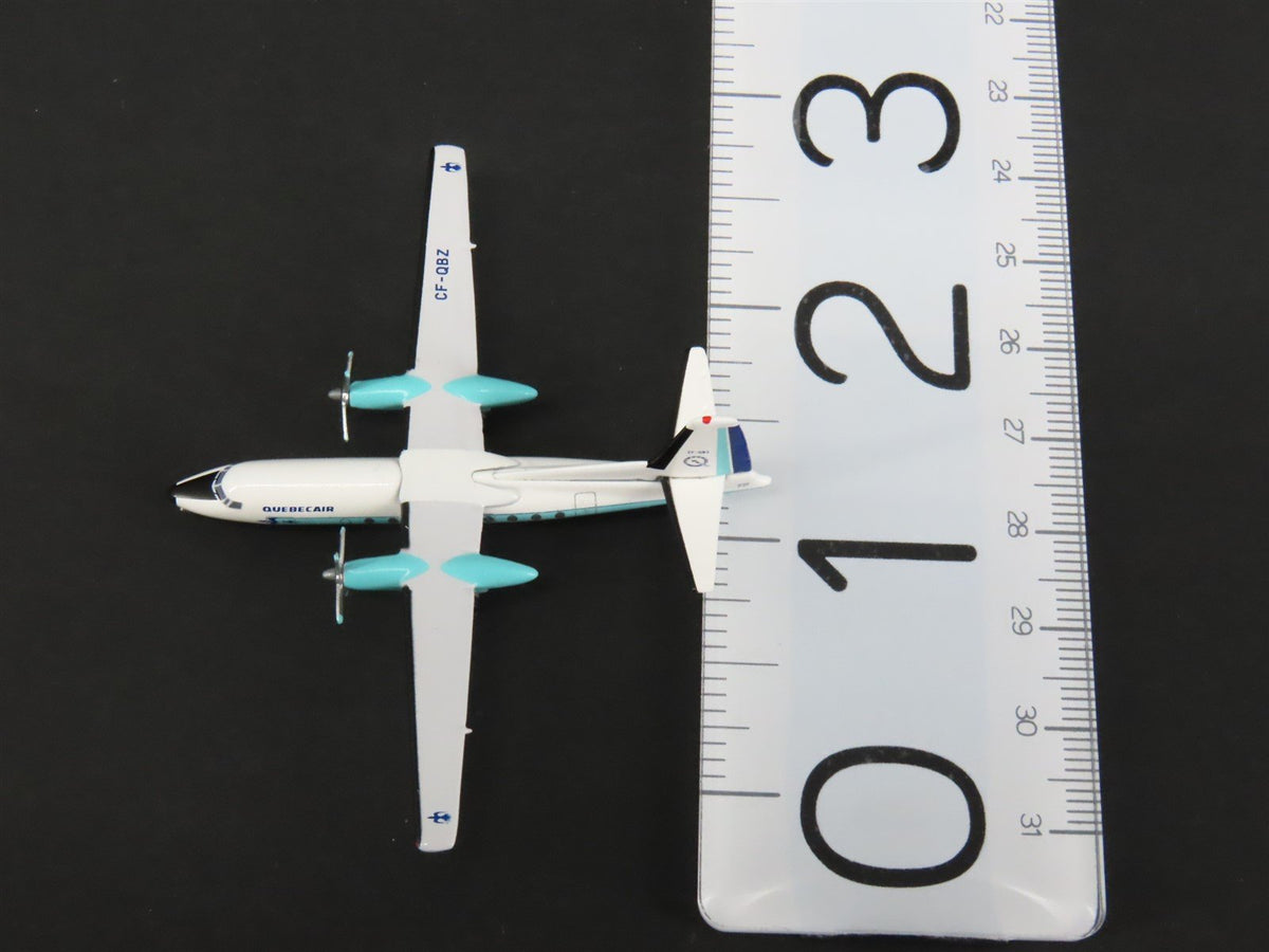 1:400 Scale Aero Classics Die-Cast Quebecair Fokker F-27 Aircraft CF-QBZ