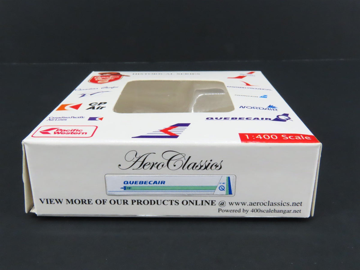1:400 Scale Aero Classics Die-Cast Quebecair Fokker F-27 Aircraft CF-QBZ
