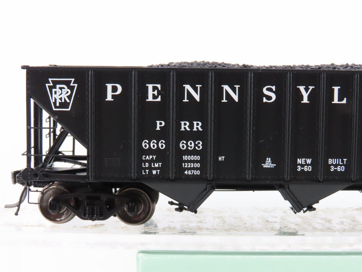 HO Scale Arrowhead ARR-1005-20 PRR Pennsylvania 3 Bay Hopper #666693 - With Load