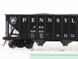 HO Scale Arrowhead ARR-1005-20 PRR Pennsylvania 3 Bay Hopper #666693 - With Load
