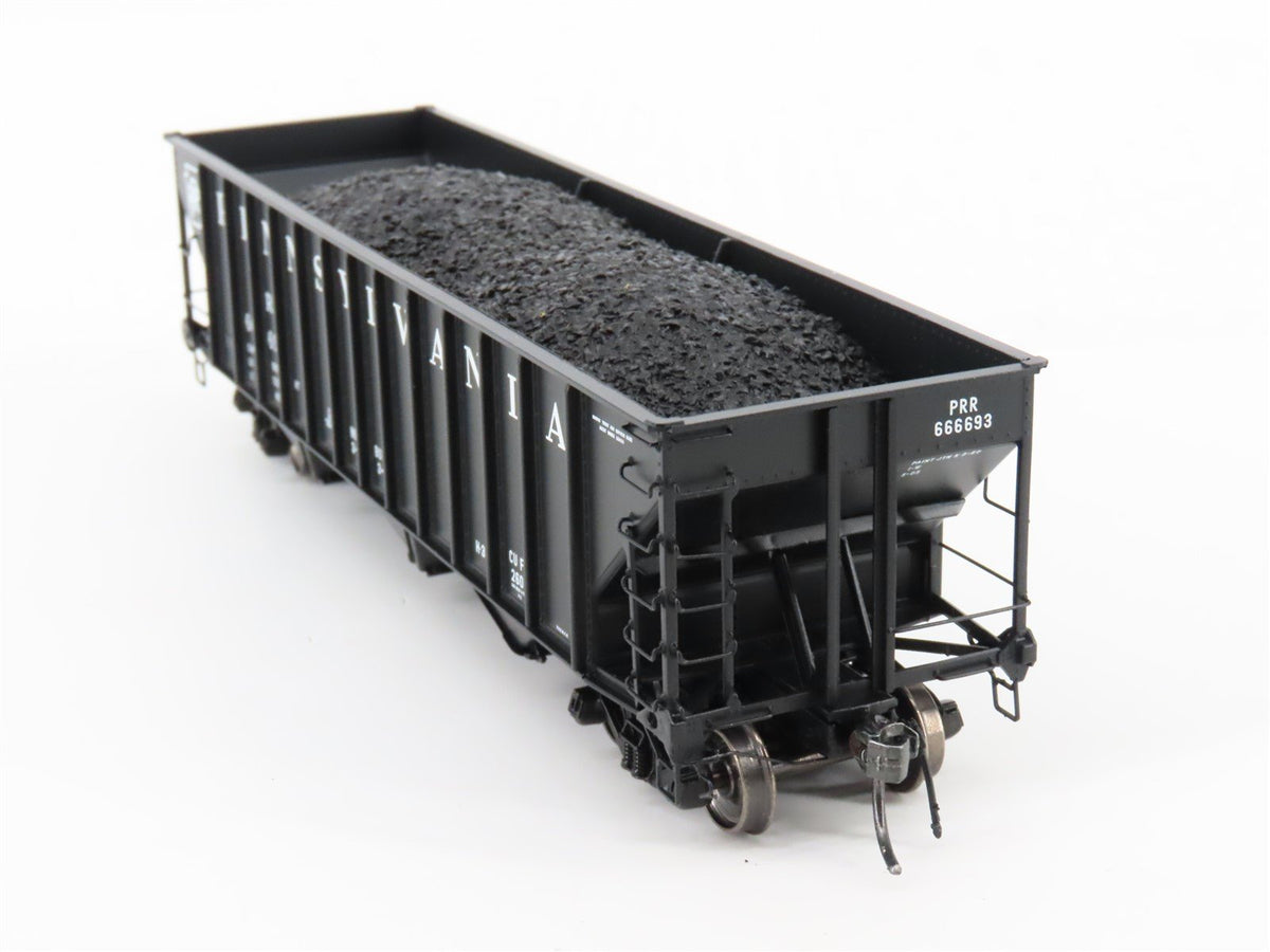 HO Scale Arrowhead ARR-1005-20 PRR Pennsylvania 3 Bay Hopper #666693 - With Load