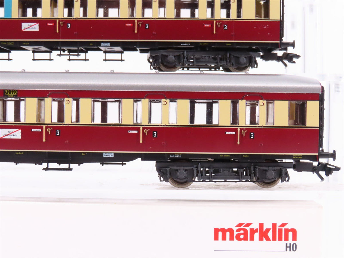 HO Scale Marklin 43108 DRG German &quot;Ruhr Express Service&quot; 3-Car Passenger Set