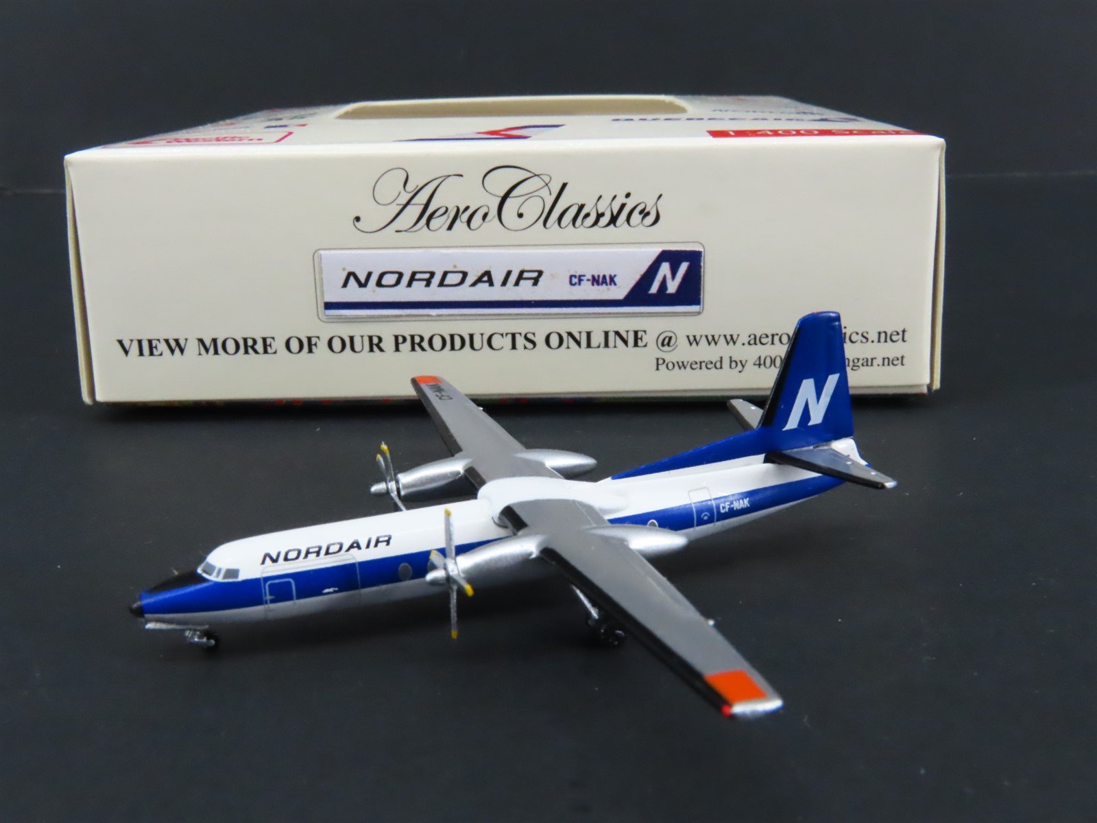 1:400 Scale Aero Classics Die-Cast Nordair Fairchild FH-227 Aircraft CF-NAK