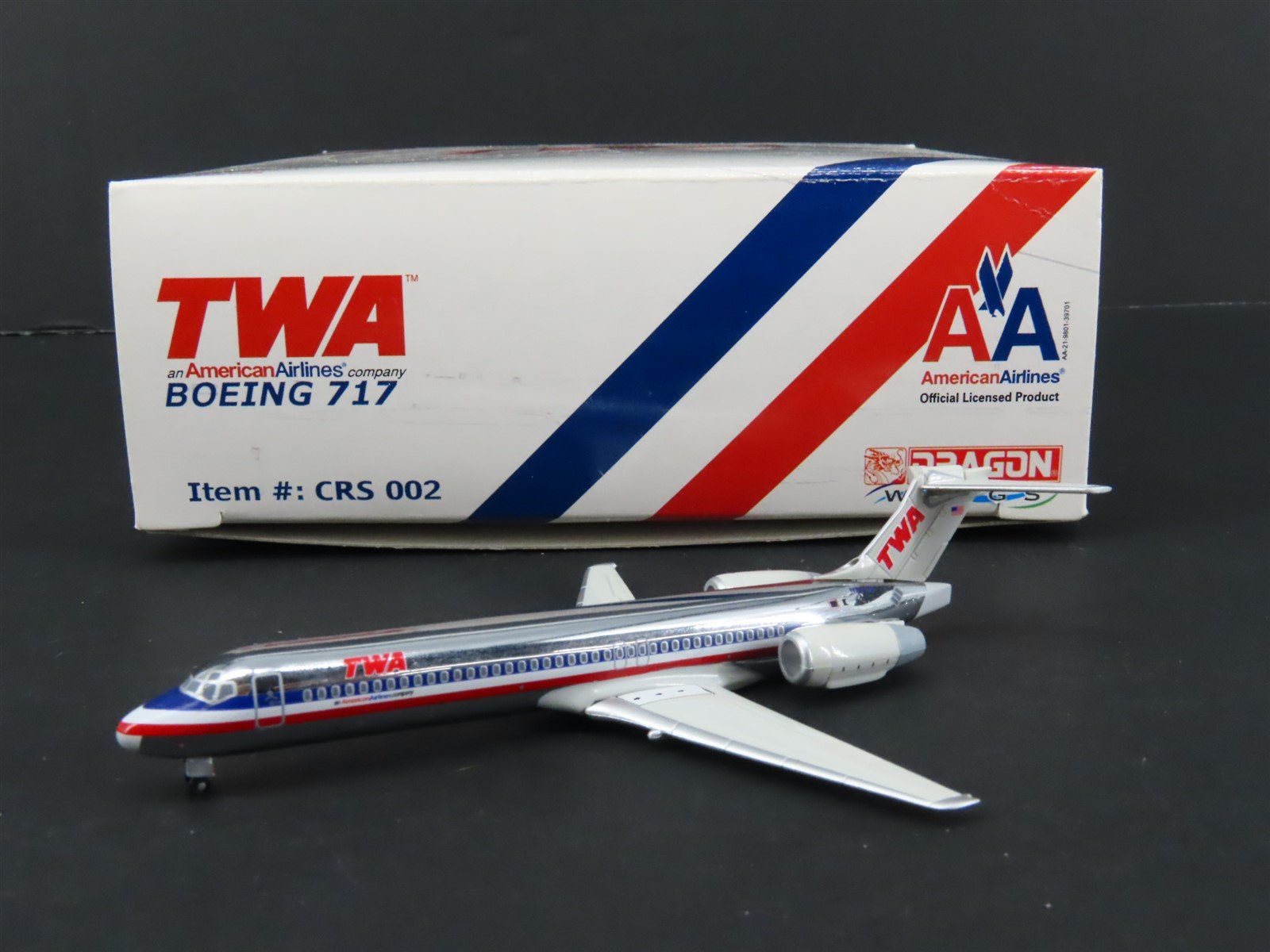 1:400 Scale Dragon Wings CRS002 Die-Cast TWA Boeing B-717-200 Aircraft N2417F