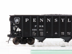 HO Arrowhead ARR-1005-16 PRR Pennsylvania 3 Bay Hopper Car #666551 - With Load