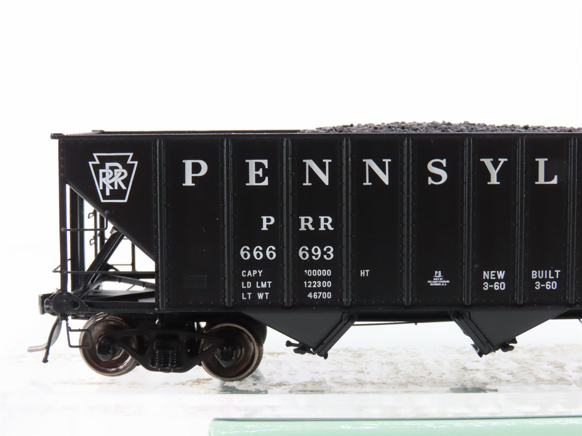 HO Arrowhead ARR-1005-20 PRR Pennsylvania 3 Bay Hopper Car #666693 - With Load