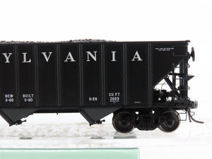 HO Arrowhead ARR-1005-20 PRR Pennsylvania 3 Bay Hopper Car #666693 - With Load