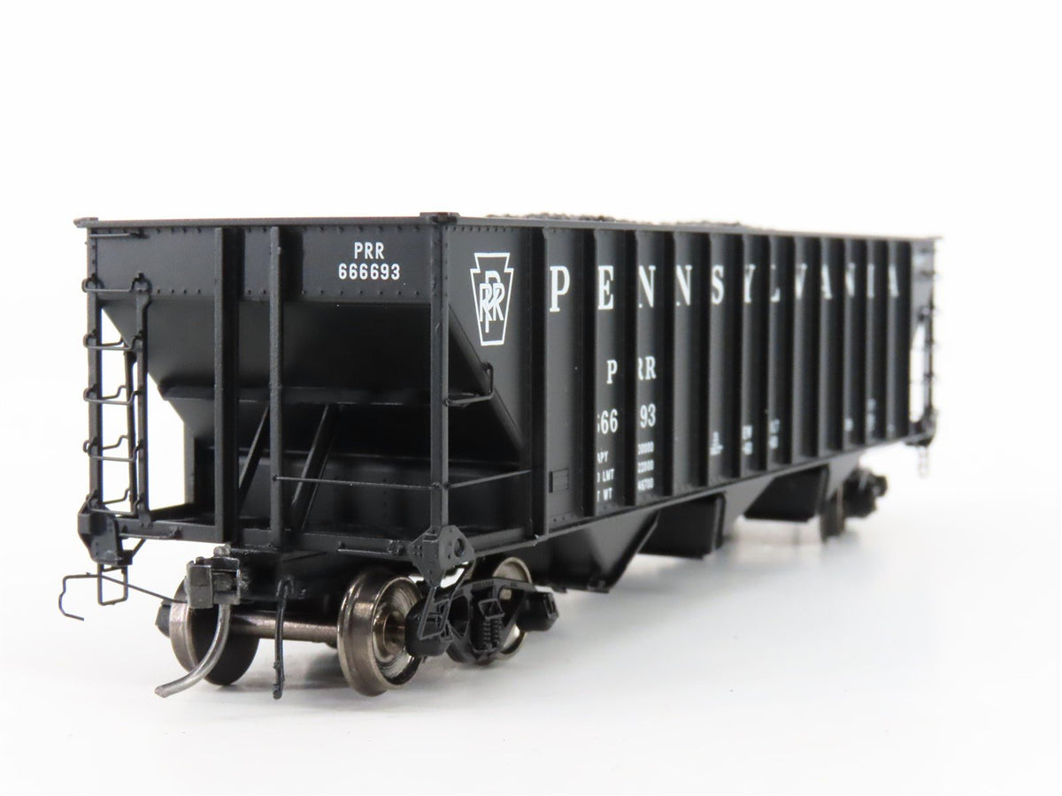 HO Arrowhead ARR-1005-20 PRR Pennsylvania 3 Bay Hopper Car #666693 - With Load