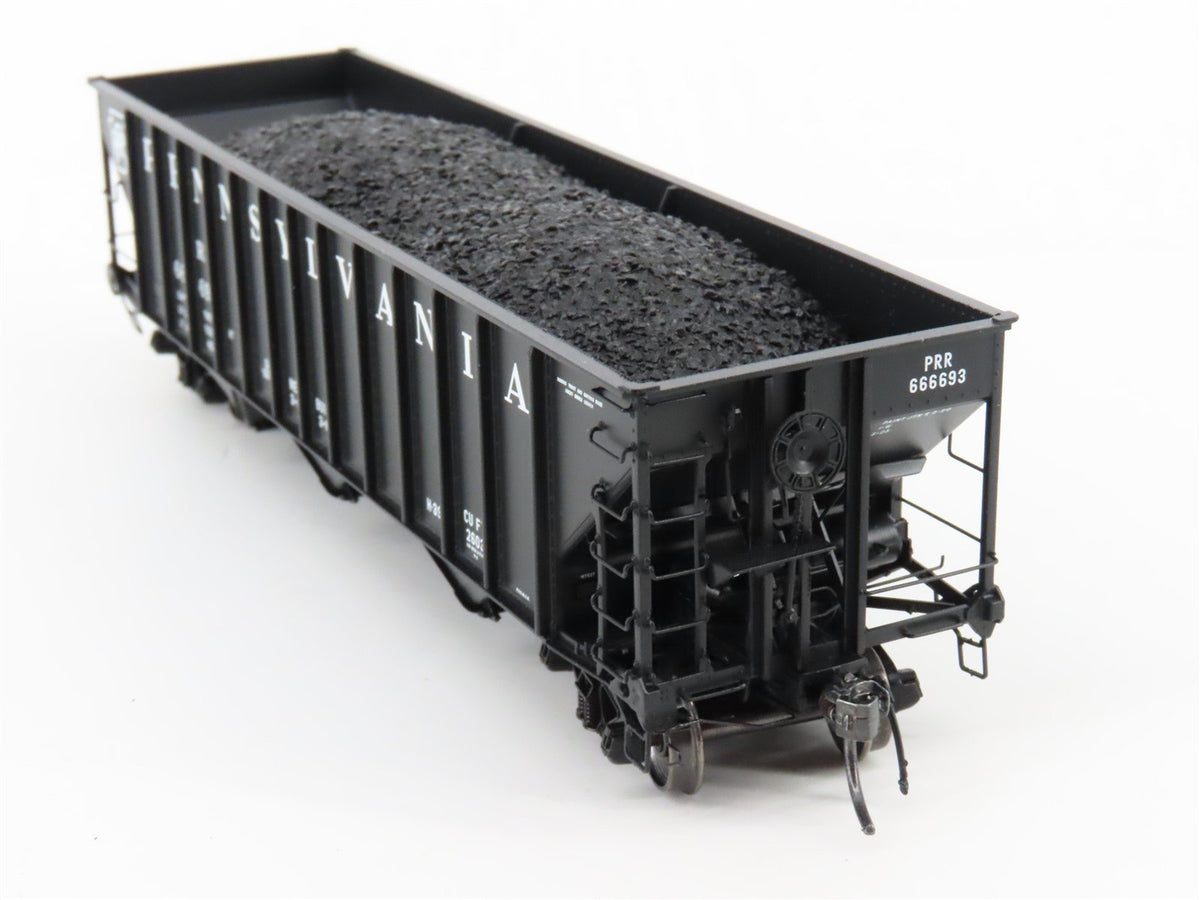 HO Arrowhead ARR-1005-20 PRR Pennsylvania 3 Bay Hopper Car #666693 - With Load