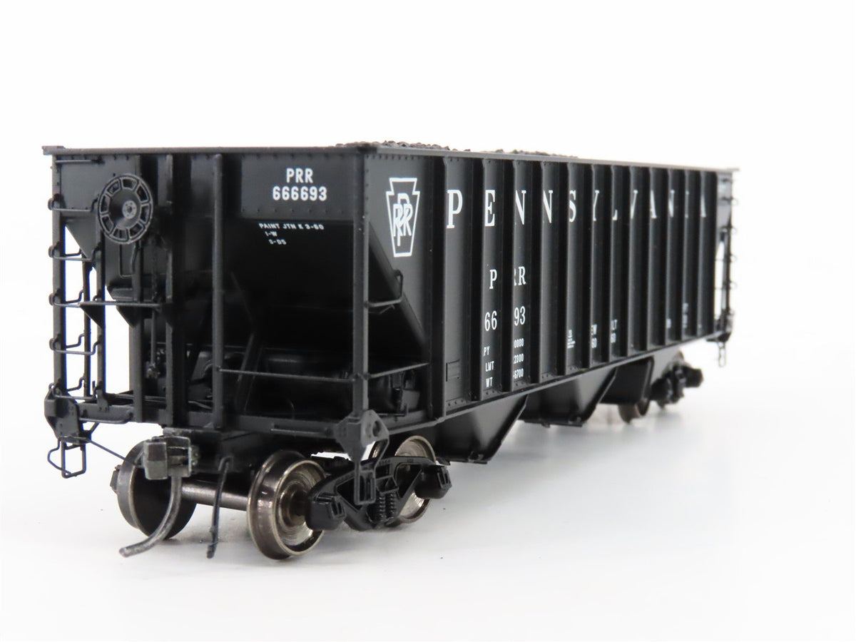 HO Arrowhead ARR-1005-20 PRR Pennsylvania 3 Bay Hopper Car #666693 - With Load