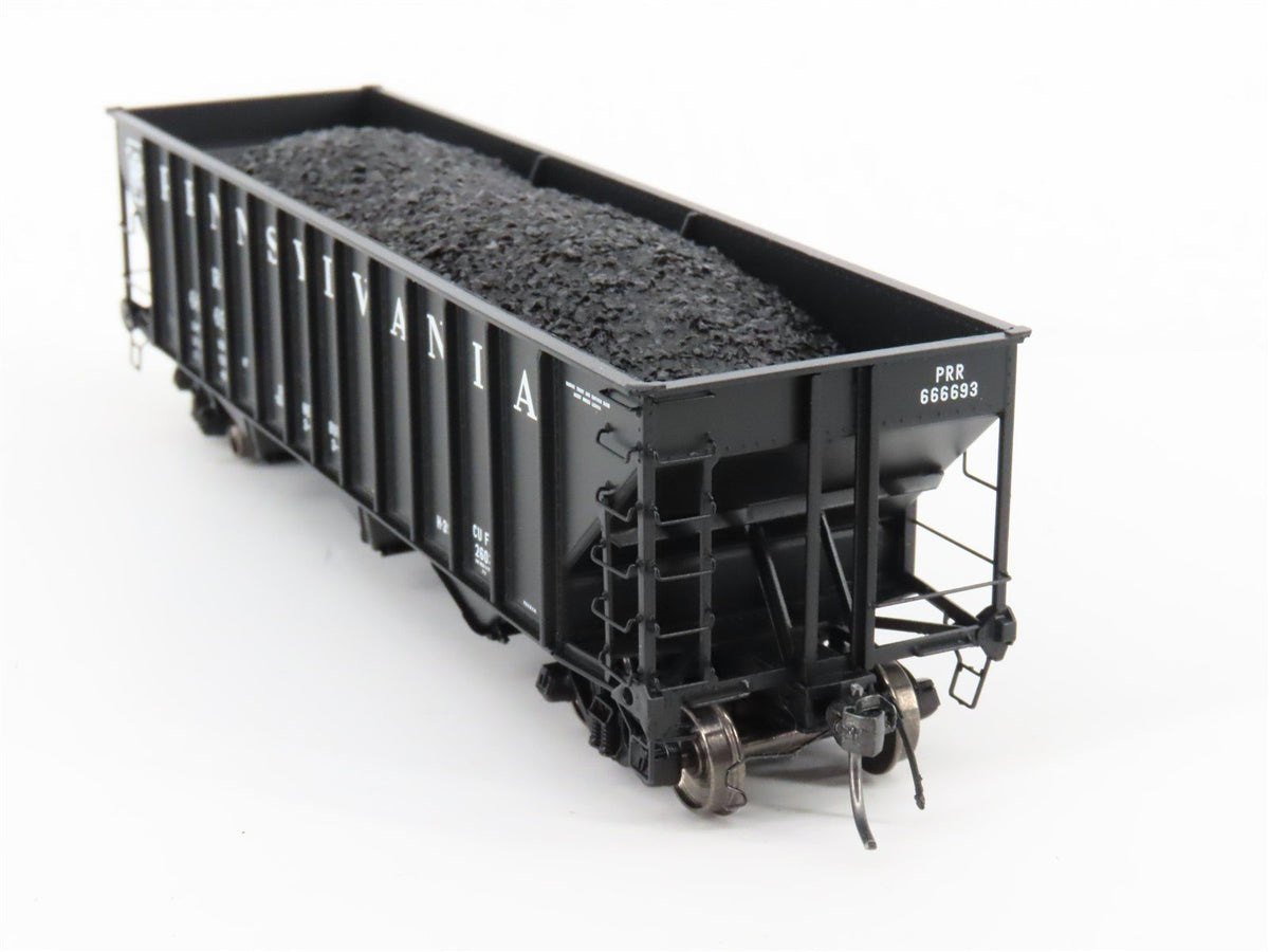 HO Arrowhead ARR-1005-20 PRR Pennsylvania 3 Bay Hopper Car #666693 - With Load