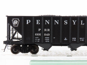 HO Arrowhead ARR-1005-35 PRR Pennsylvania 3 Bay Hopper Car #666849 - With Load