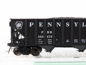 HO Arrowhead ARR-1005-18 PRR Pennsylvania 3 Bay Hopper Car #666678 - With Load