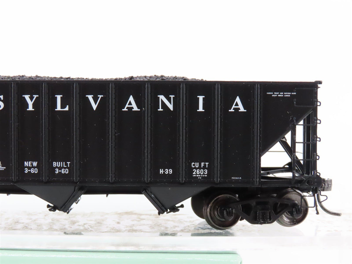 HO Arrowhead ARR-1005-18 PRR Pennsylvania 3 Bay Hopper Car #666678 - With Load