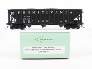 HO Arrowhead ARR-1005-42 PRR Pennsylvania 3 Bay Hopper Car #666910 - With Load
