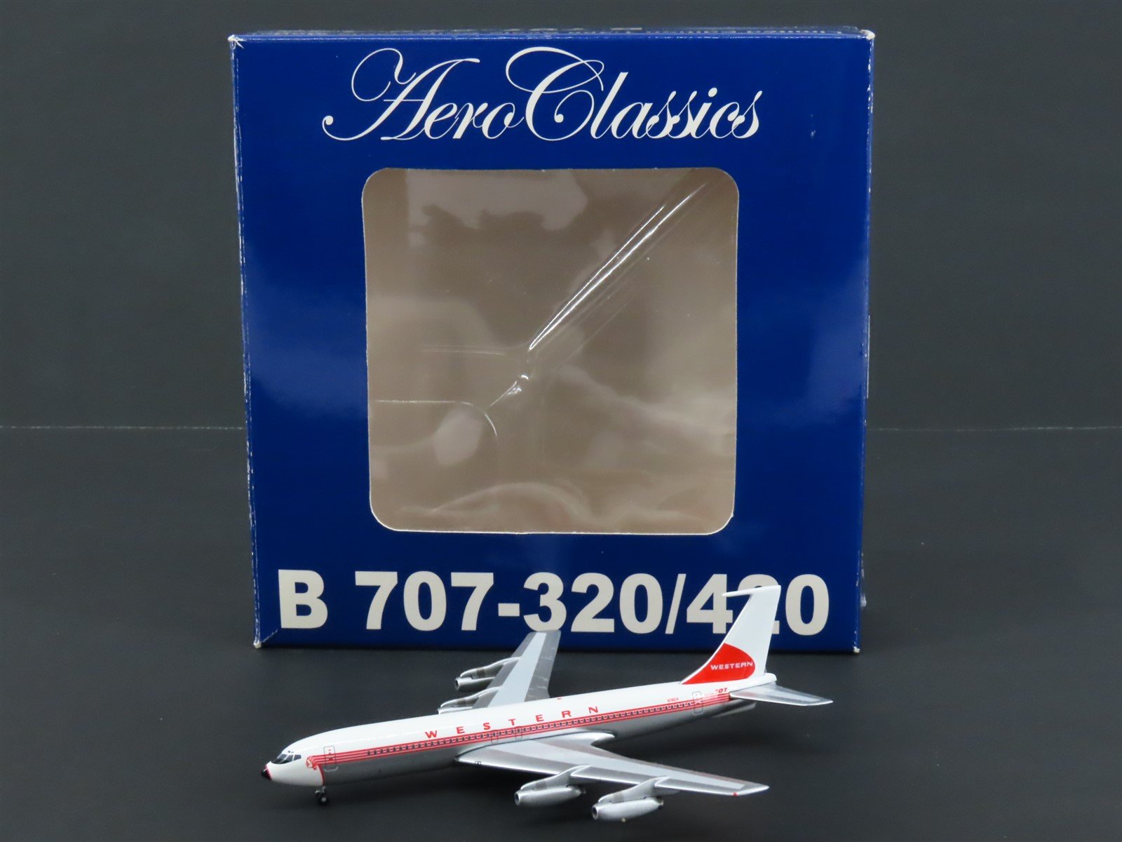 1:400 AeroClassics Die-Cast Western Airlines Boeing B707-320/420 Airliner N74614