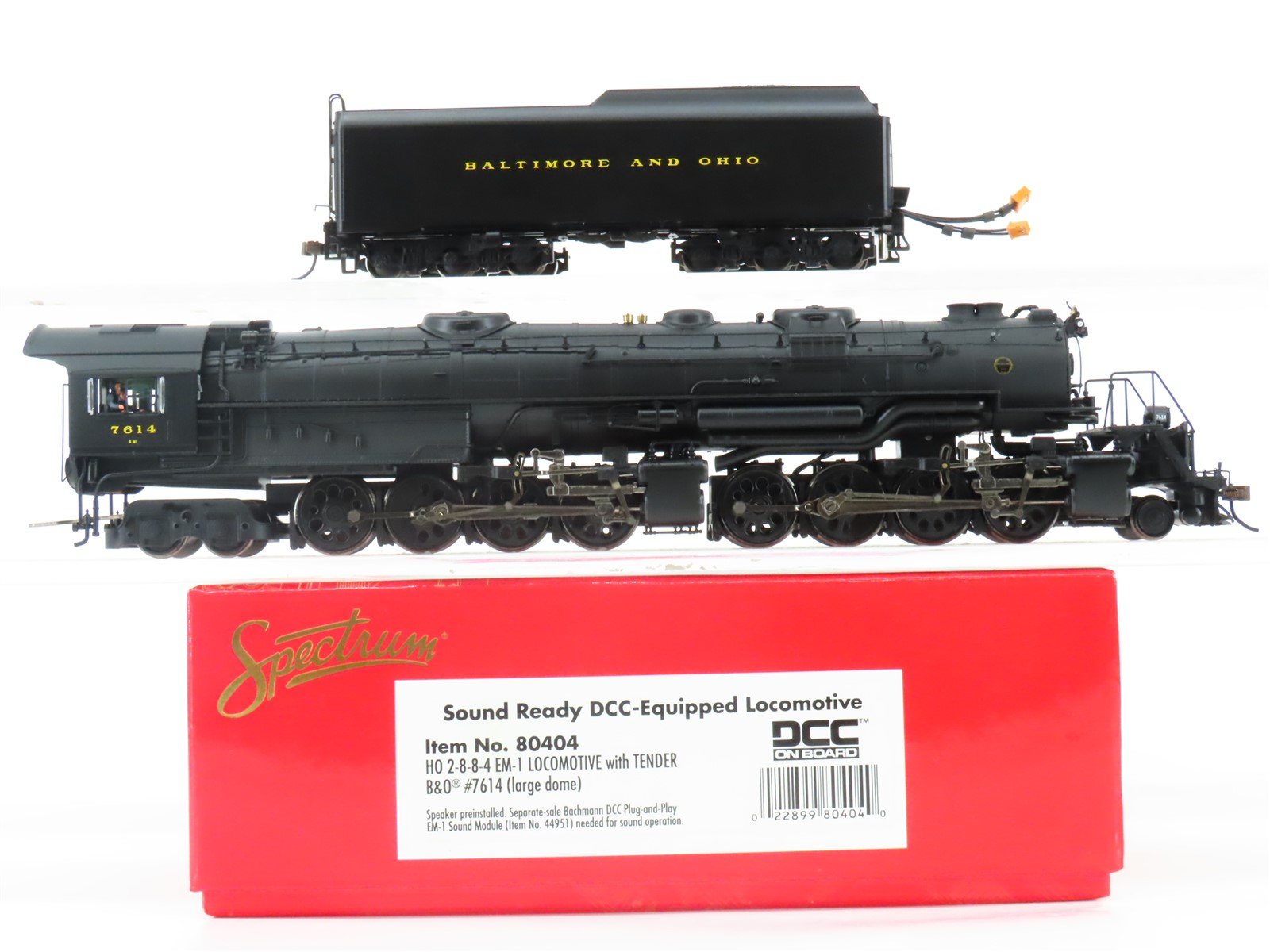HO Bachmann Spectrum 80404 B&O Baltimore & Ohio 2-8-8-4 EM-1 Steam #7614 w/ DCC