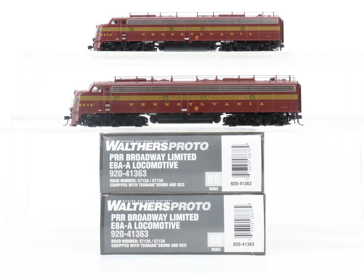 HO Walthers Proto 920-41363 PRR Broadway Limited E8A/A Diesel Set w/ DCC &amp; Sound