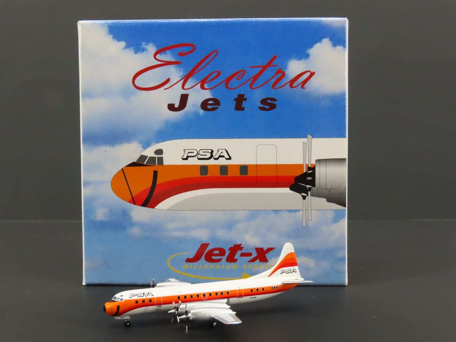1:400 Scale Electra Jets Jet-X JX201 Die-Cast PSA Lockheed L-188 Airliner N171PS